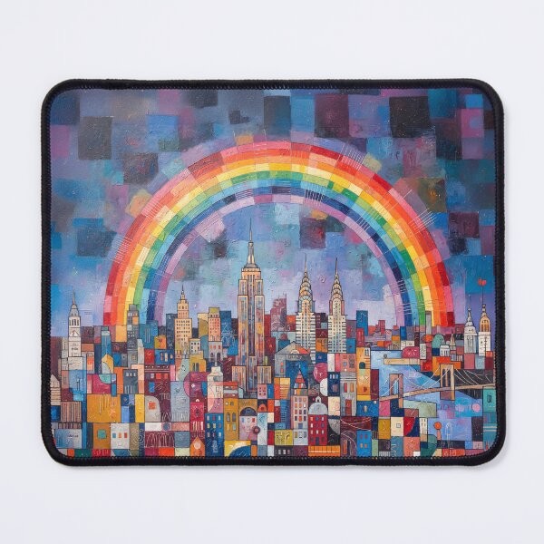 Item preview, Rainbow Over NYC Abstract Art designed and sold by Home Decor Art.
