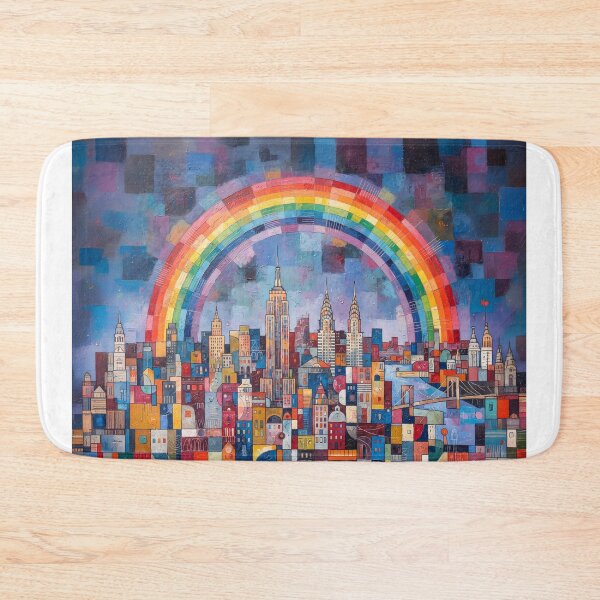Item preview, Rainbow Over NYC Abstract Art designed and sold by Home Decor Art.