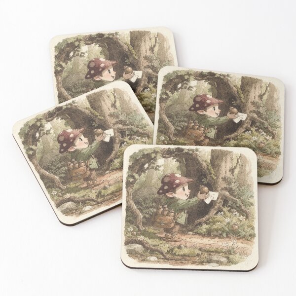 Item preview, Mushroom-Cap Postman on His Rounds designed and sold by PictorialWhimsy.