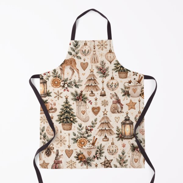 Item preview, Boho Christmas pattern with woodland animals and tassels designed and sold by Fotografin1981.
