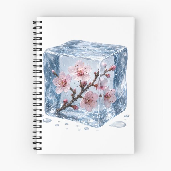 Item preview, Pink Cherry Blossom Branch in Crystal Ice Cube designed and sold by MichalHau.