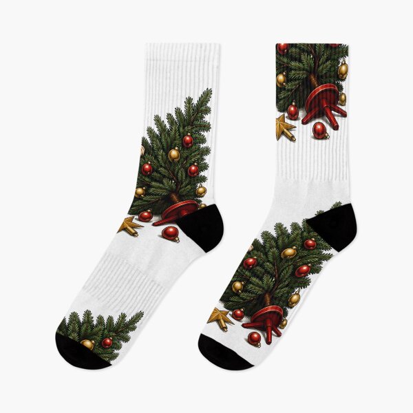 Item preview, Naughty Cat Knocked Christmas Tree Art designed and sold by Old's Cool Cat Studio.