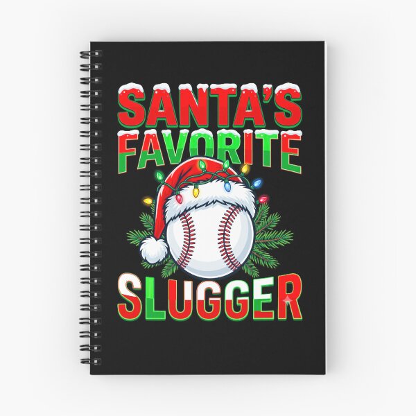 Item preview, Santa's Favorite Slugger Christmas Baseball Santa Hat String Lights Holiday Gift Design designed and sold by 519xdesign.