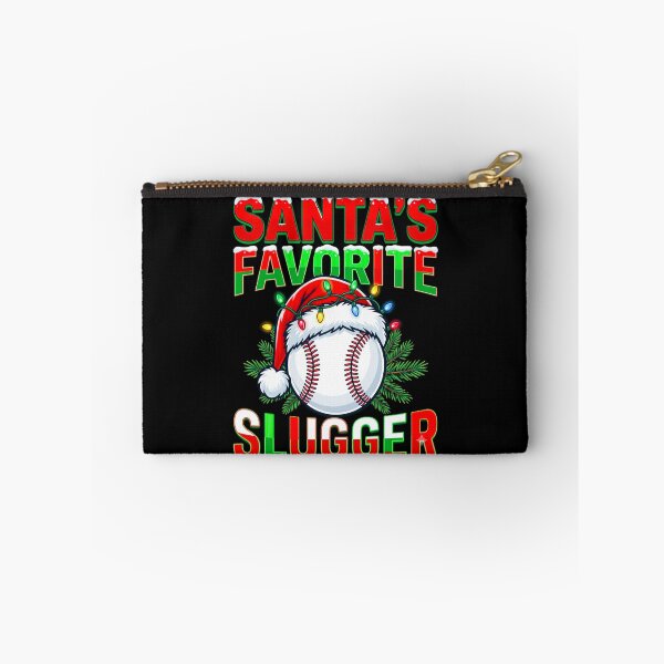 Item preview, Santa's Favorite Slugger Christmas Baseball Santa Hat String Lights Holiday Gift Design designed and sold by 519xdesign.