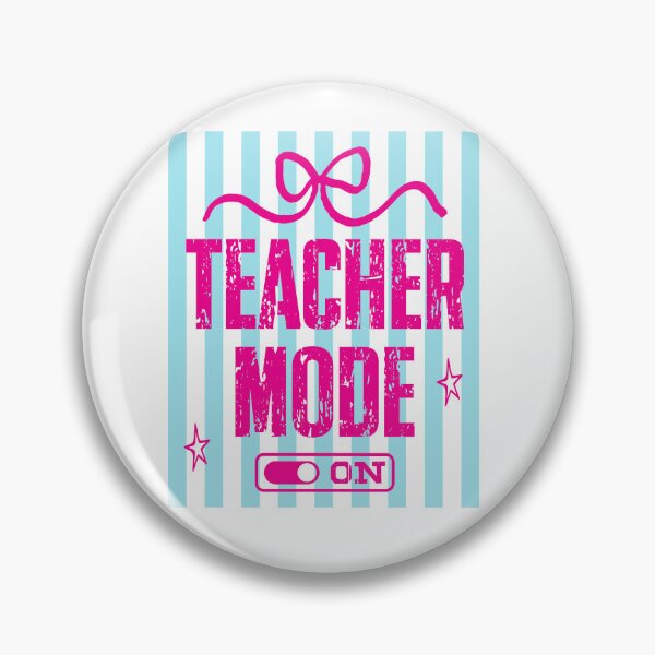 Item preview, Teacher Mode On Pink Stripe Teacher Gift designed and sold by LASTIQUE-dd.