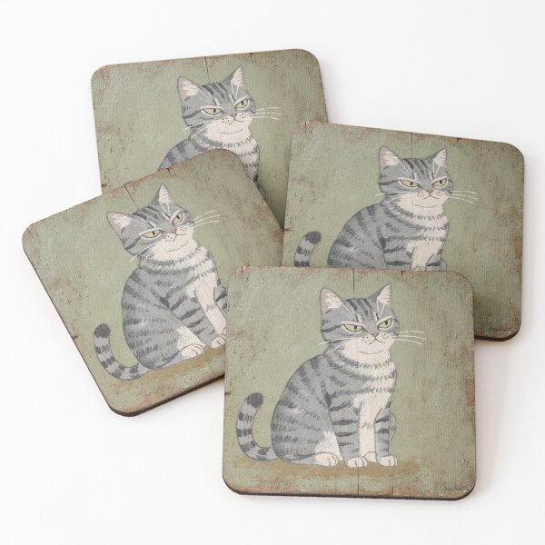 Item preview, Suspicious Grey Tabby designed and sold by PictorialWhimsy.