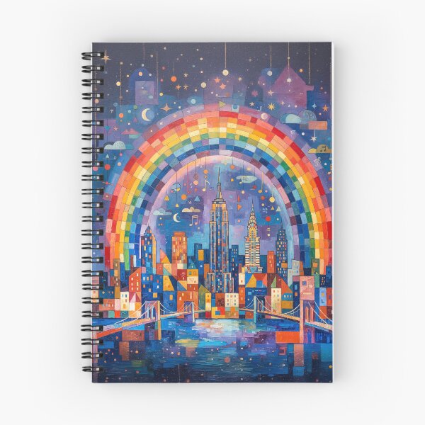 Item preview, Rainbow Over NYC Abstract Art designed and sold by Home Decor Art.