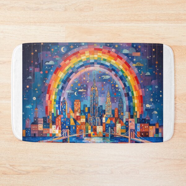 Item preview, Rainbow Over NYC Abstract Art designed and sold by Home Decor Art.