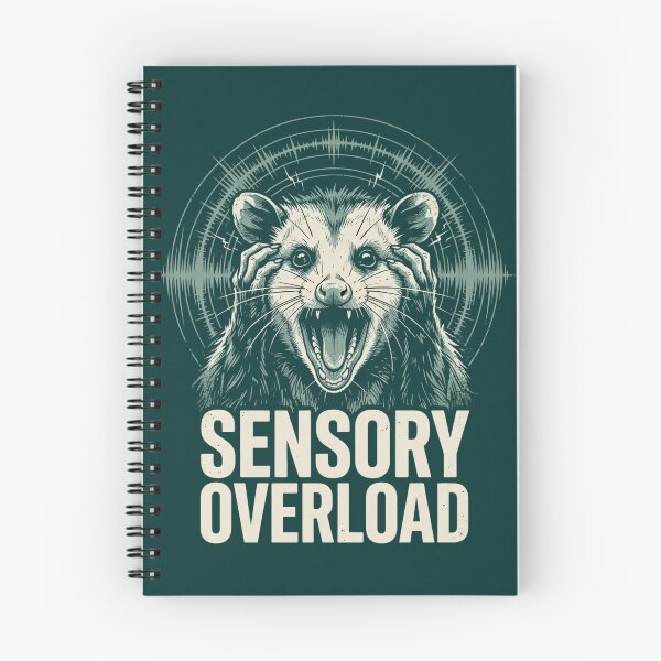 Item preview, Sensory Overload Screaming Opossum Vintage Grunge Introvert Anxiety Graphic Tee designed and sold by Eidos [][][] ~εἶδος~.