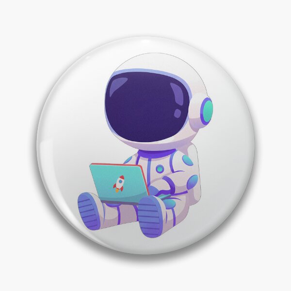 Item preview, Cute Astronaut with Laptop designed and sold by SROXT.