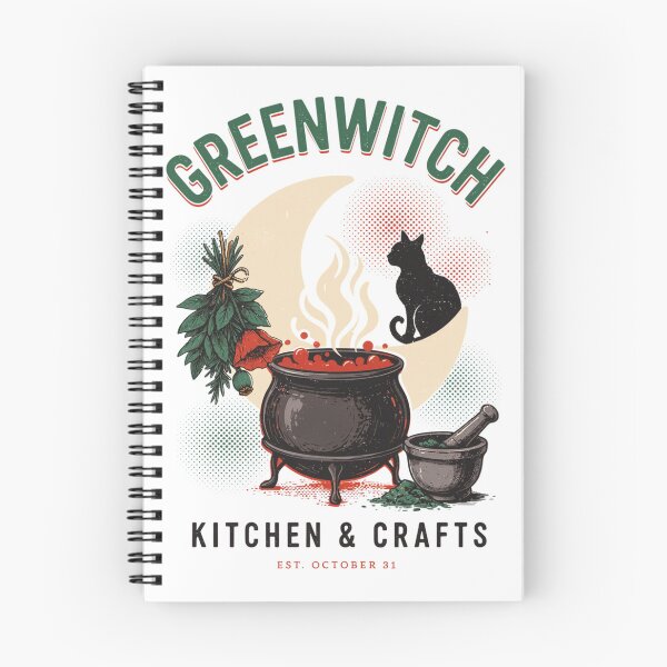 Item preview, Greenwitch Kitchen Witch Cauldron Halloween Design Graphic Tee v11 designed and sold by DarylWelsh2024.
