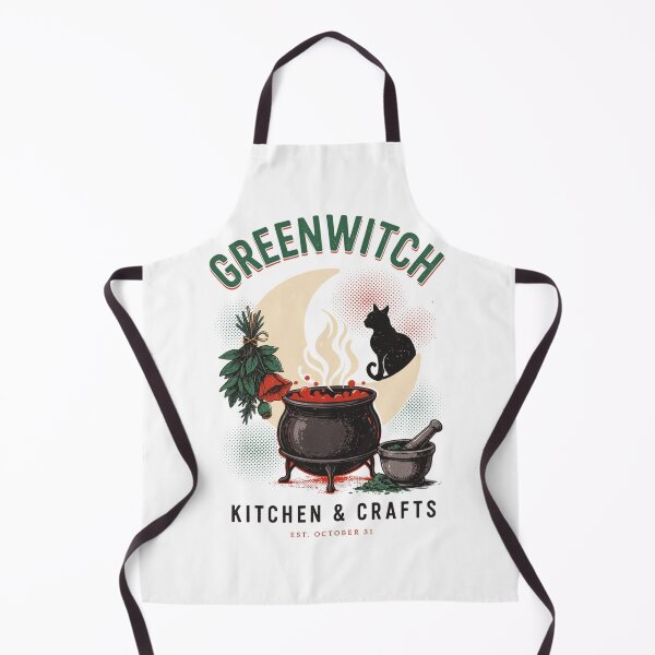 Item preview, Greenwitch Kitchen Witch Cauldron Halloween Design Graphic Tee v11 designed and sold by DarylWelsh2024.
