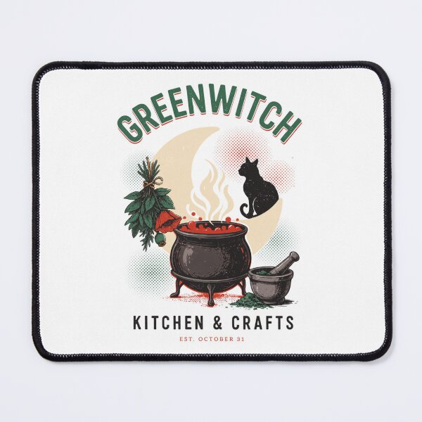 Item preview, Greenwitch Kitchen Witch Cauldron Halloween Design Graphic Tee v11 designed and sold by DarylWelsh2024.