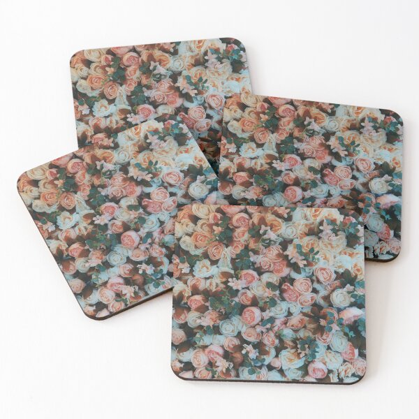 Item preview, Vintage Pink Blue Rose Floral Seamless Pattern Aesthetic Art designed and sold by Fine-Arts-Lab.