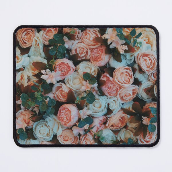 Item preview, Vintage Pink Blue Rose Floral Seamless Pattern Aesthetic Art designed and sold by Fine-Arts-Lab.