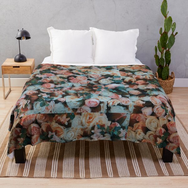 Item preview, Vintage Pink Blue Rose Floral Seamless Pattern Aesthetic Art designed and sold by Fine-Arts-Lab.