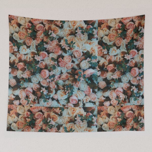 Item preview, Vintage Pink Blue Rose Floral Seamless Pattern Aesthetic Art designed and sold by Fine-Arts-Lab.