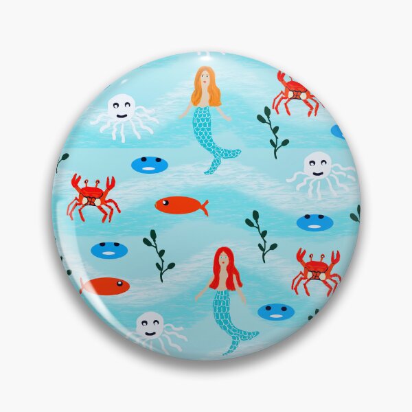 Item preview, Playful Ocean Creatures and Mermaids designed and sold by Elaine M Hayward .