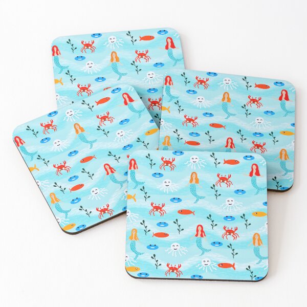 Item preview, Playful Ocean Creatures and Mermaids designed and sold by Elaine M Hayward .