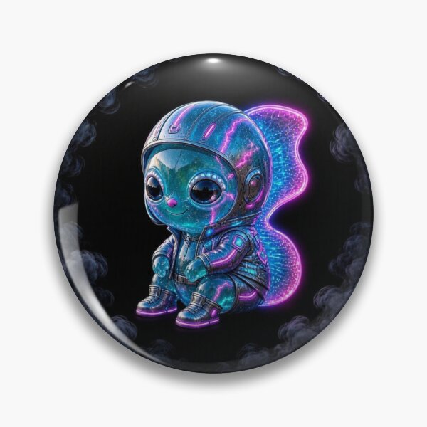 Item preview, Cute Cyberpunk Astronaut Alien designed and sold by Breezes-of-Ida.