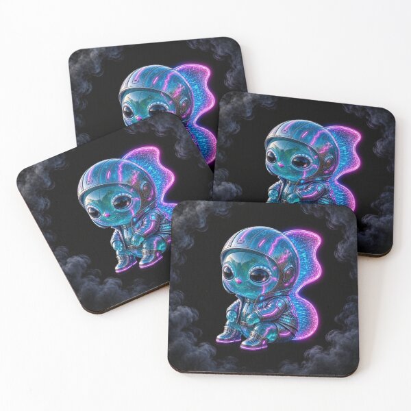 Item preview, Cute Cyberpunk Astronaut Alien designed and sold by Breezes-of-Ida.