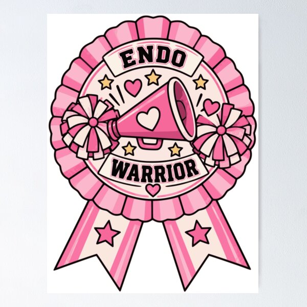 Item preview, Animadora guerrera de la endometriosis designed and sold by BattleBadges.