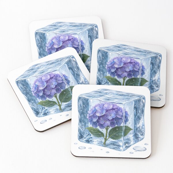 Item preview, Purple Hydrangea in Crystal Ice Cube designed and sold by MichalHau.