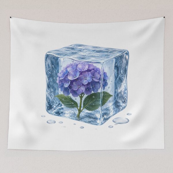 Item preview, Purple Hydrangea in Crystal Ice Cube designed and sold by MichalHau.