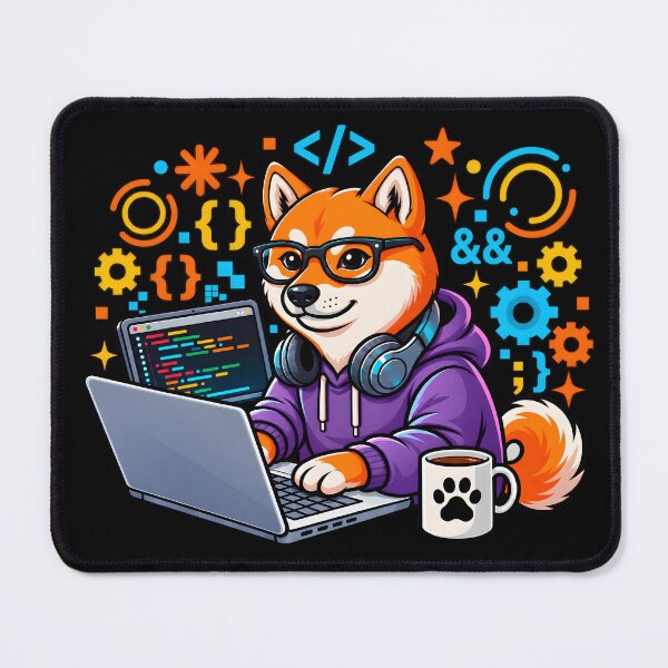 Item preview, Funny Programmer Shiba Inu Dog – Coding Nerd designed and sold by Sed94.
