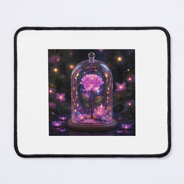 Item preview, Enchanted Pink Rose in Glass Dome designed and sold by ThilankaDesign.