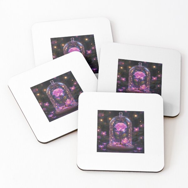 Item preview, Enchanted Pink Rose in Glass Dome designed and sold by ThilankaDesign.