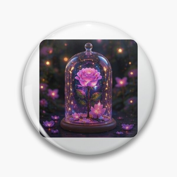 Item preview, Enchanted Pink Rose in Glass Dome designed and sold by ThilankaDesign.