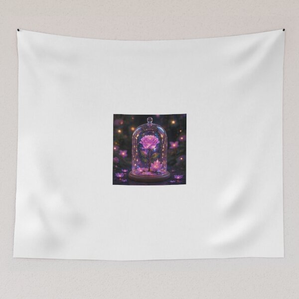 Item preview, Enchanted Pink Rose in Glass Dome designed and sold by ThilankaDesign.
