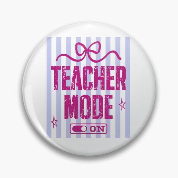 Item preview, Teacher Mode On Purple Stripe School Teacher designed and sold by LASTIQUE-dd.