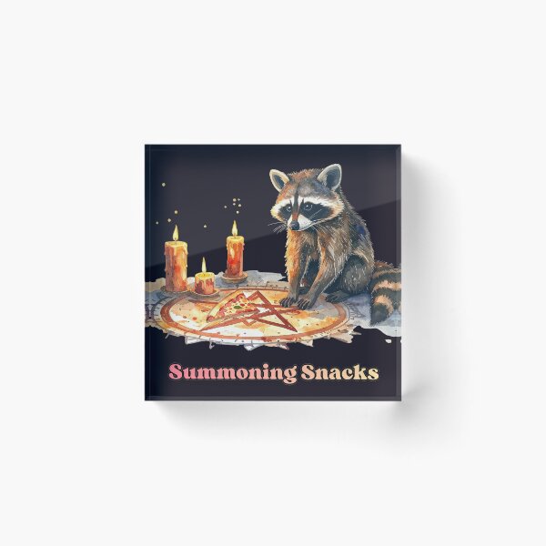 Item preview, Witchcraft? No, just snacks! Raccoon conjures up pizza. designed and sold by LiskoDesign.