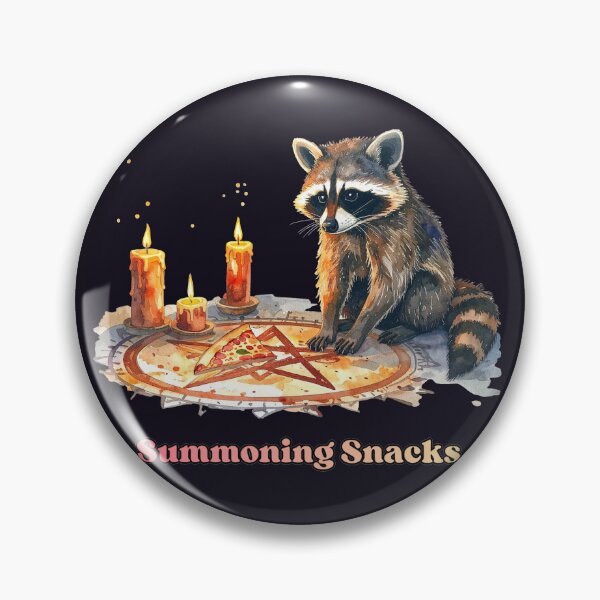 Item preview, Witchcraft? No, just snacks! Raccoon conjures up pizza. designed and sold by LiskoDesign.