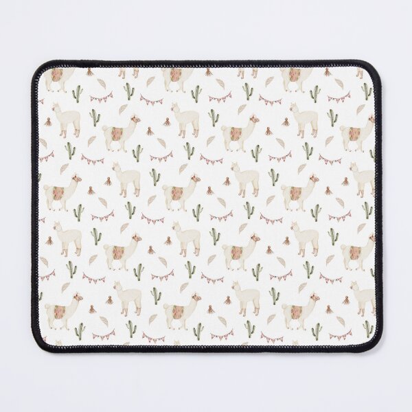 Item preview, Cute Watercolor Llama with Party Bunting White Boho Pattern designed and sold by svitlaarty.