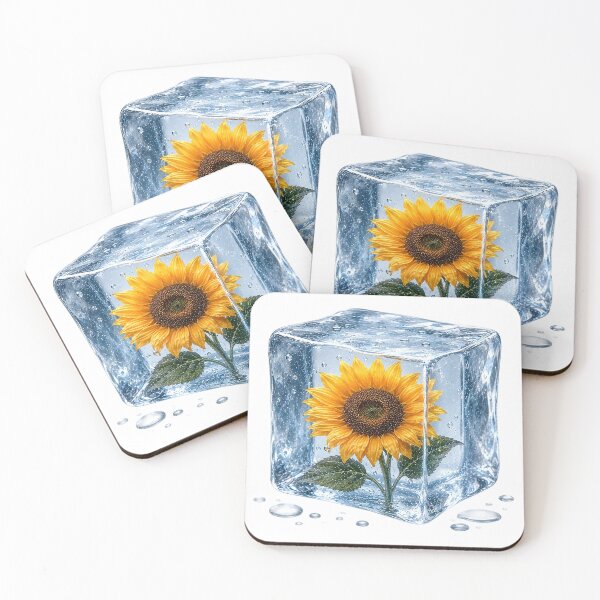 Item preview, Sunflower in Crystal Ice Cube designed and sold by MichalHau.