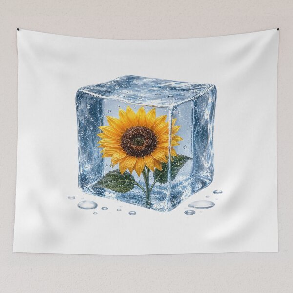 Item preview, Sunflower in Crystal Ice Cube designed and sold by MichalHau.