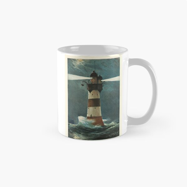 Item preview, 1902 vintage Lighthouse on the Roter Sand in the Weser Estuary in the North Sea poster by Hans Kraemer designed and sold by Jéanpaul  Ferro.