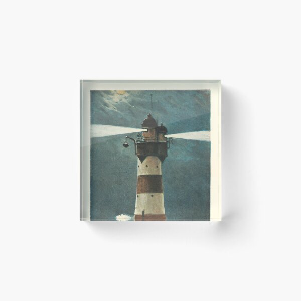 Item preview, 1902 vintage Lighthouse on the Roter Sand in the Weser Estuary in the North Sea poster by Hans Kraemer designed and sold by Jéanpaul  Ferro.