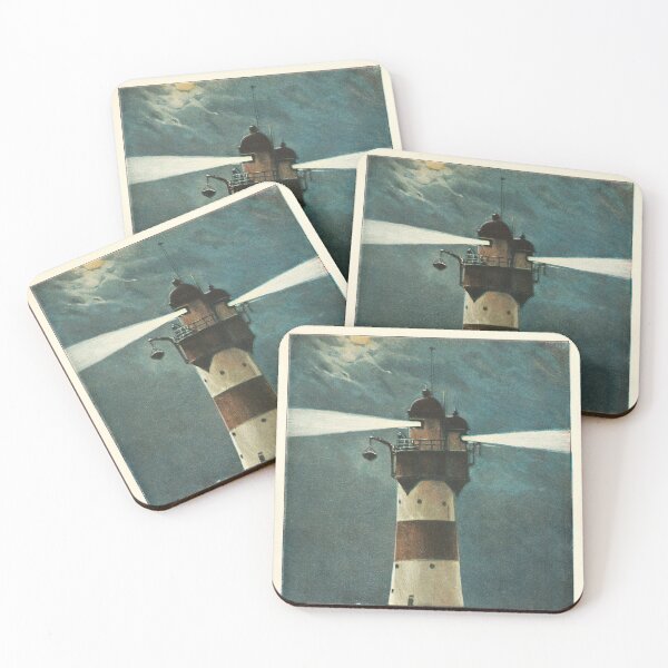 Item preview, 1902 vintage Lighthouse on the Roter Sand in the Weser Estuary in the North Sea poster by Hans Kraemer designed and sold by Jéanpaul  Ferro.