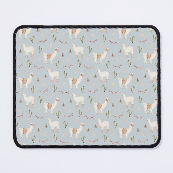 Item preview, Cute Watercolor Llama with Party Bunting Dusty Blue Pattern designed and sold by svitlaarty.