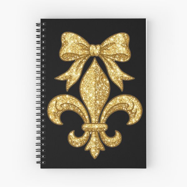 Item preview, Gold Glitter Fleur De Lis with Coquette Bow Sticker designed and sold by ProjectNoah.