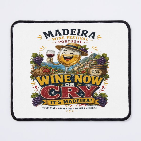 Item preview, Wine Now or Cry, It's Madeira! - Madeira Wine Festival Portugal T-Shirt designed and sold by Sushikidsntoddlers.