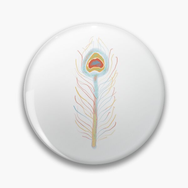 Item preview, Cream & Gold Peacock Feather - Colourful Line Art designed and sold by iampaulmorris.