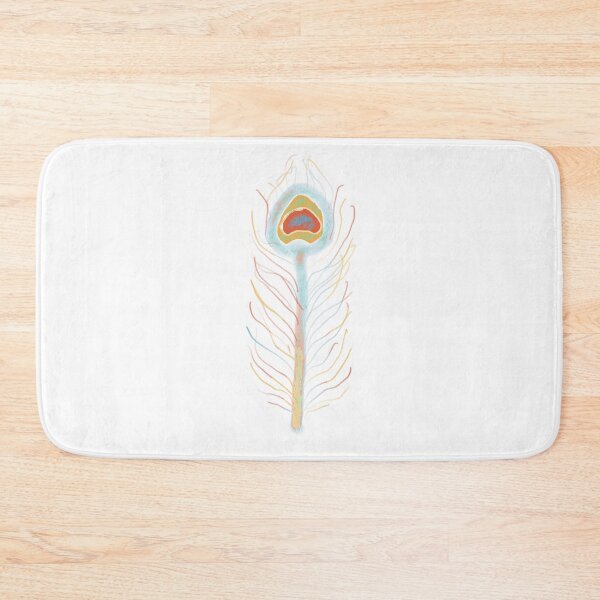 Item preview, Cream & Gold Peacock Feather - Colourful Line Art designed and sold by iampaulmorris.
