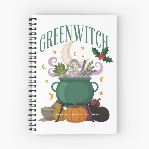 Item preview, Greenwitch Kitchen Witch Cauldron Halloween Design Graphic Tee v12 designed and sold by DarylWelsh2024.