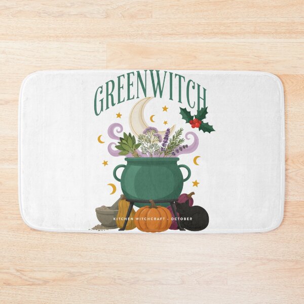 Item preview, Greenwitch Kitchen Witch Cauldron Halloween Design Graphic Tee v12 designed and sold by DarylWelsh2024.