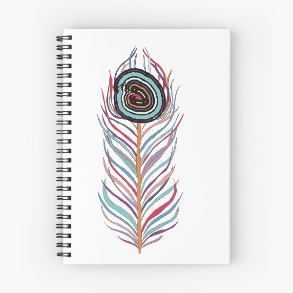 Item preview, Teal & Red Peacock Feather - Colourful Line Art designed and sold by iampaulmorris.